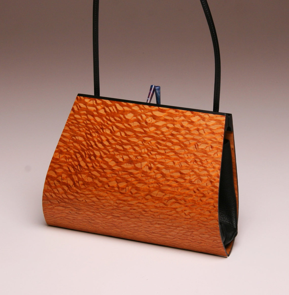 Emilia Medium Handbag-Double Strap-Macassar Ebony - An American Craftsman