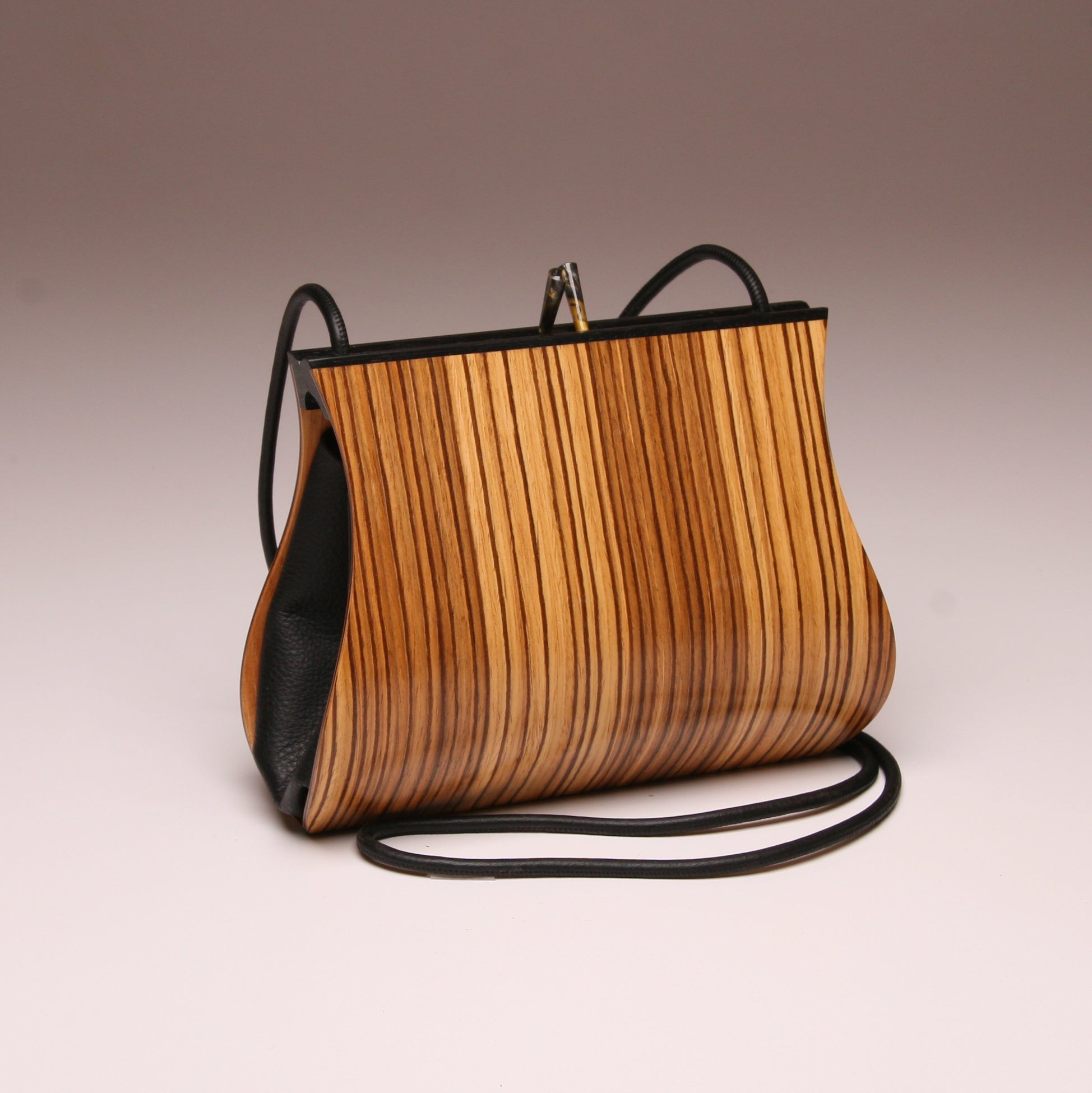 "Sativa" Medium Handbag-Single Strap - Zebrawood