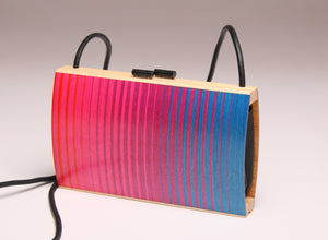 "Flora" Minaudiere in Variegated Pink Stripe