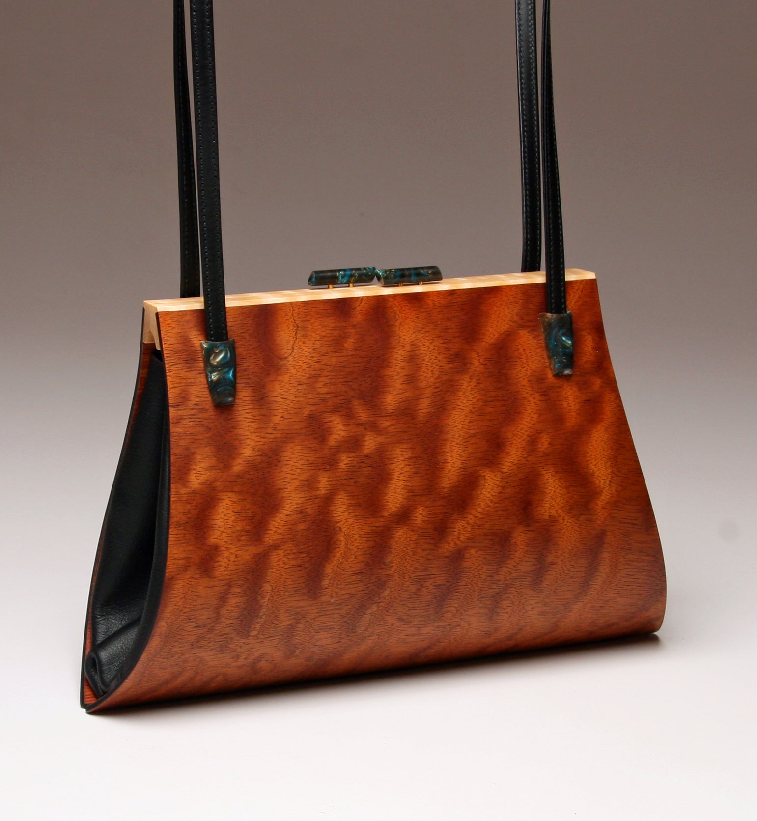 "Aristea" Large Handbag-Double Strap - Quilted Sapele