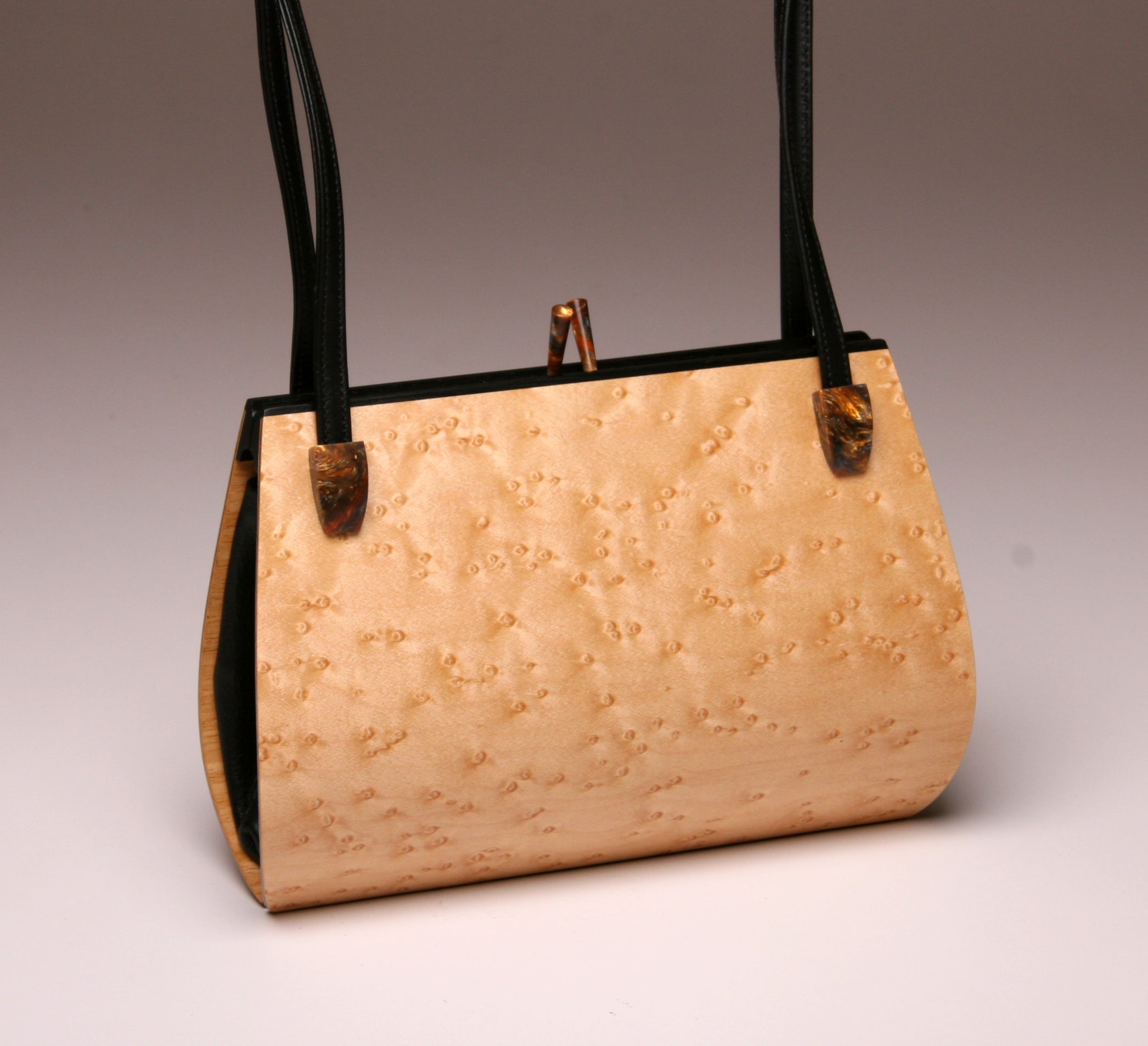 "Calliandra" Medium Handbag-Double Strap - Birdseye Maple
