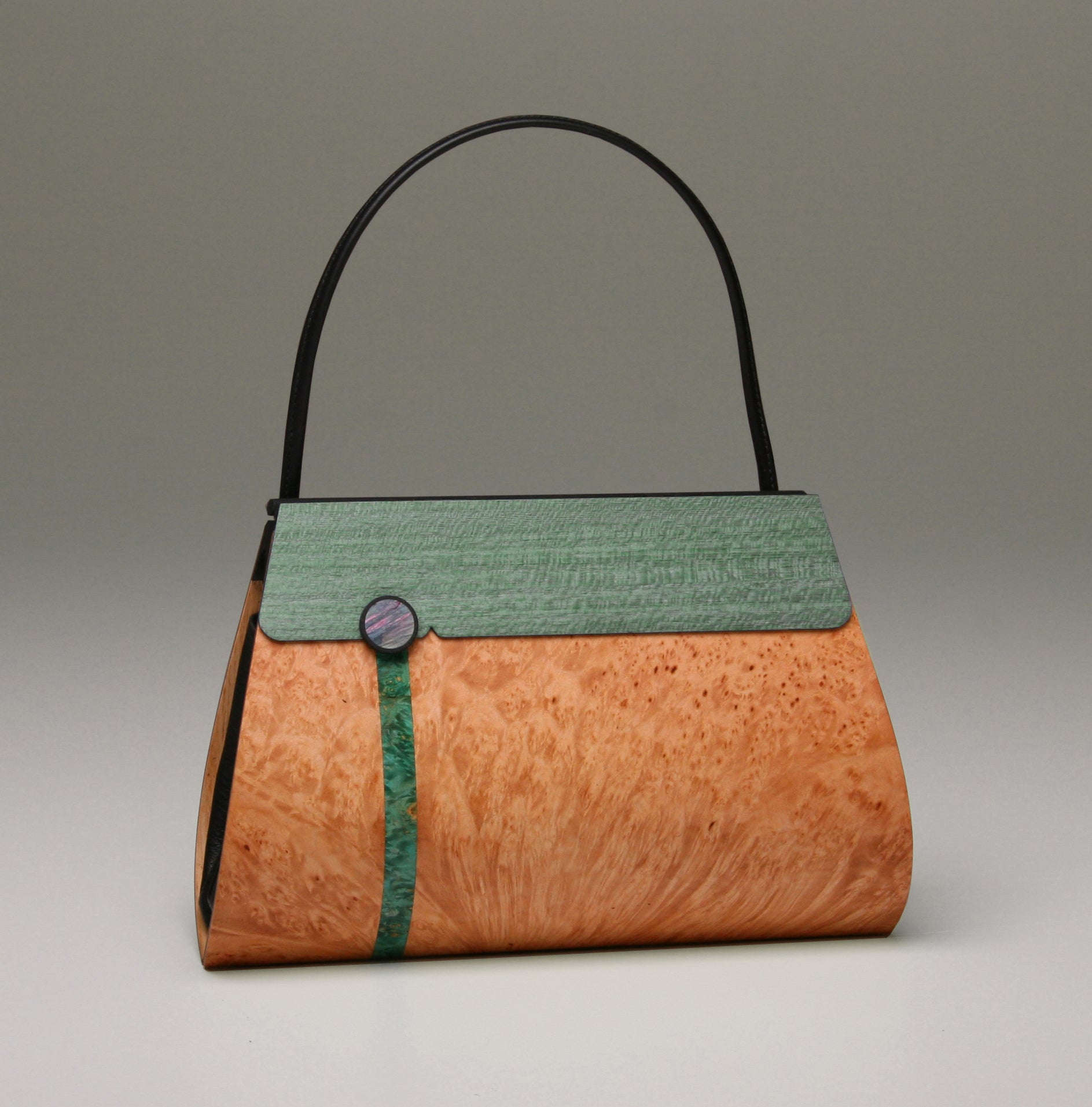 "Lobelia" Medium Handbag-Single Strap - Maple Burl
