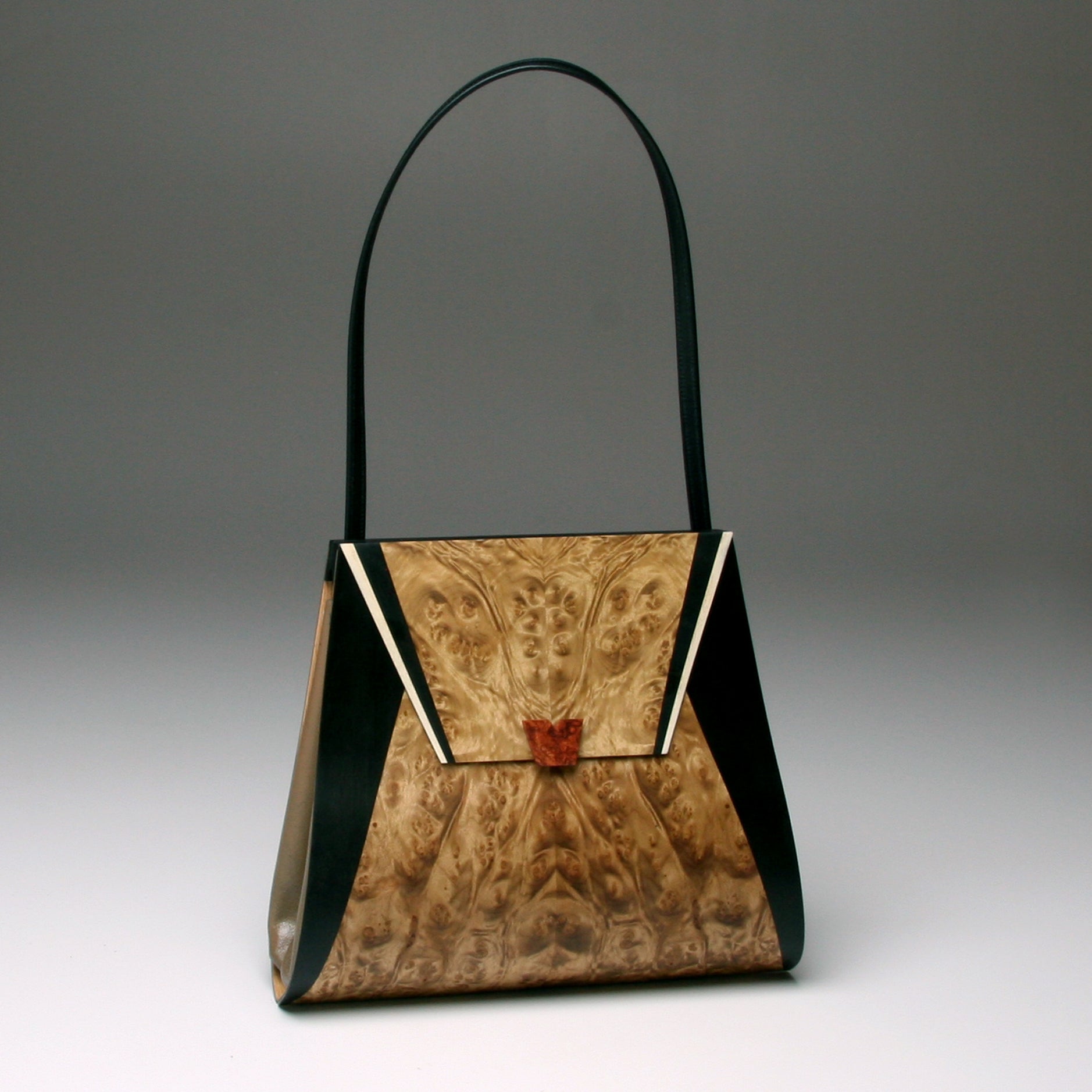 "Mackaya" Large Handbag-Single Strap - Book-Matched Laurel Burl (Contact for availability)