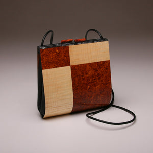 "Trillium" Medium Handbag-Special Edition-Single Strap - Amboyna Burl (Custom order-allow 6-8 weeks for completion)